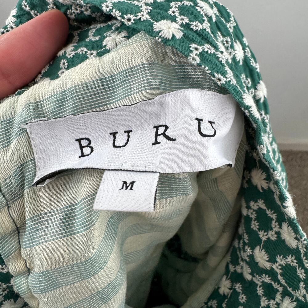 Buru Embroidered Button-Back Mod Top - Picture 6 of 7